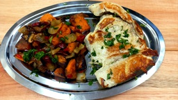 Pollo al limón con vegetales asados x unid.